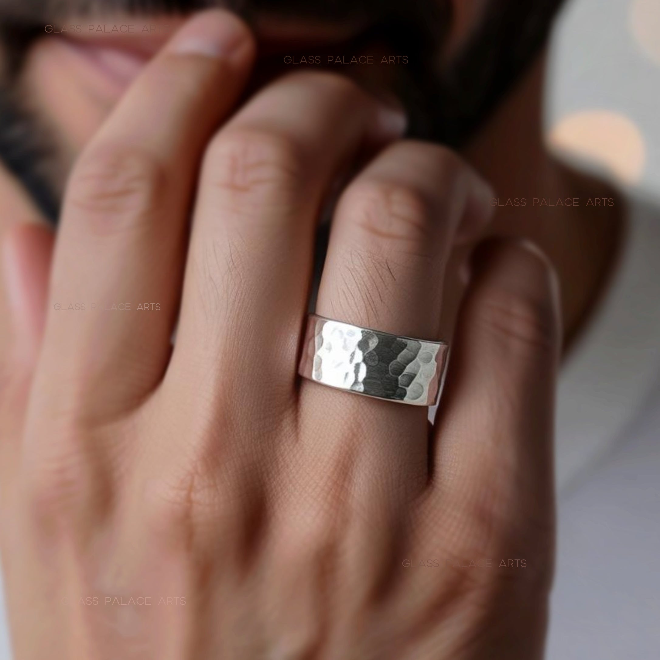 Thick Sterling Silver Wedding Band, 8mm Wedding Ring For Him Or Her - Unisex