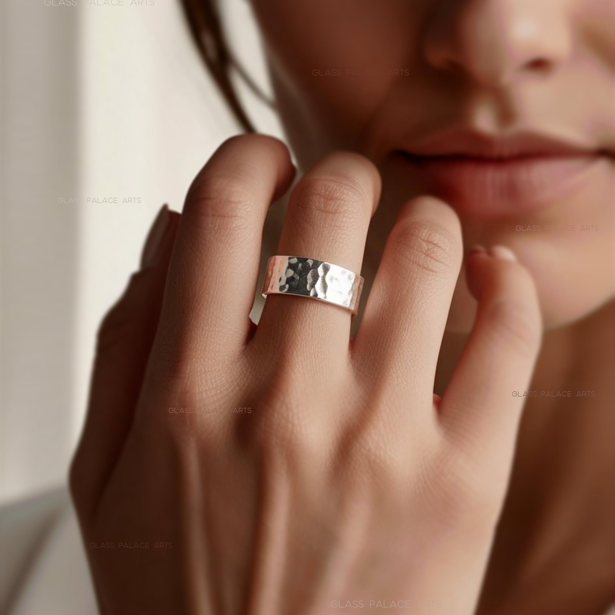 Thick Sterling Silver Wedding Band, 8mm Wedding Ring For Him Or Her - Unisex