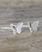 sterling silver butterfly stud earrings