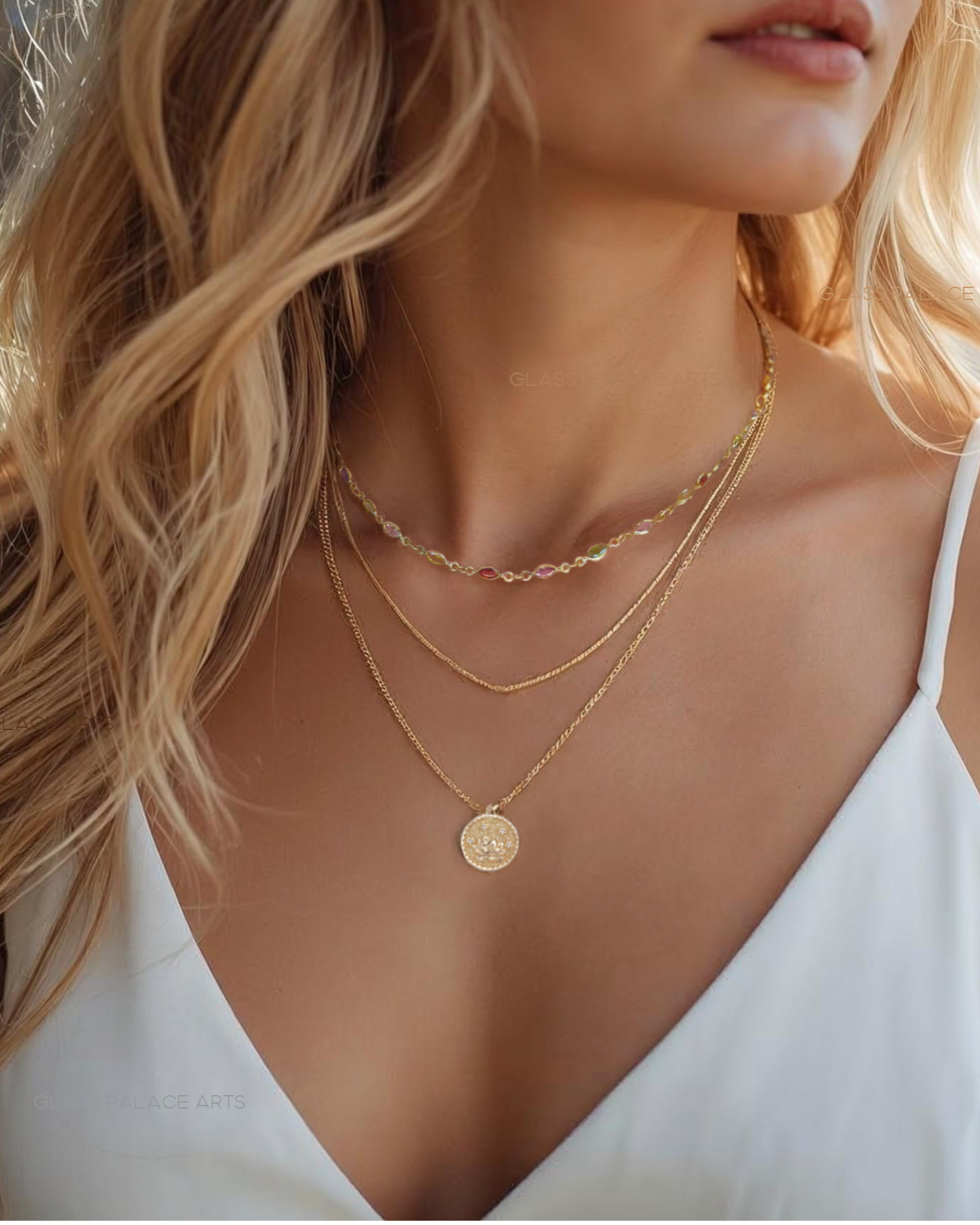 Dainty Multi-Color Gemstone Choker Necklace For Women