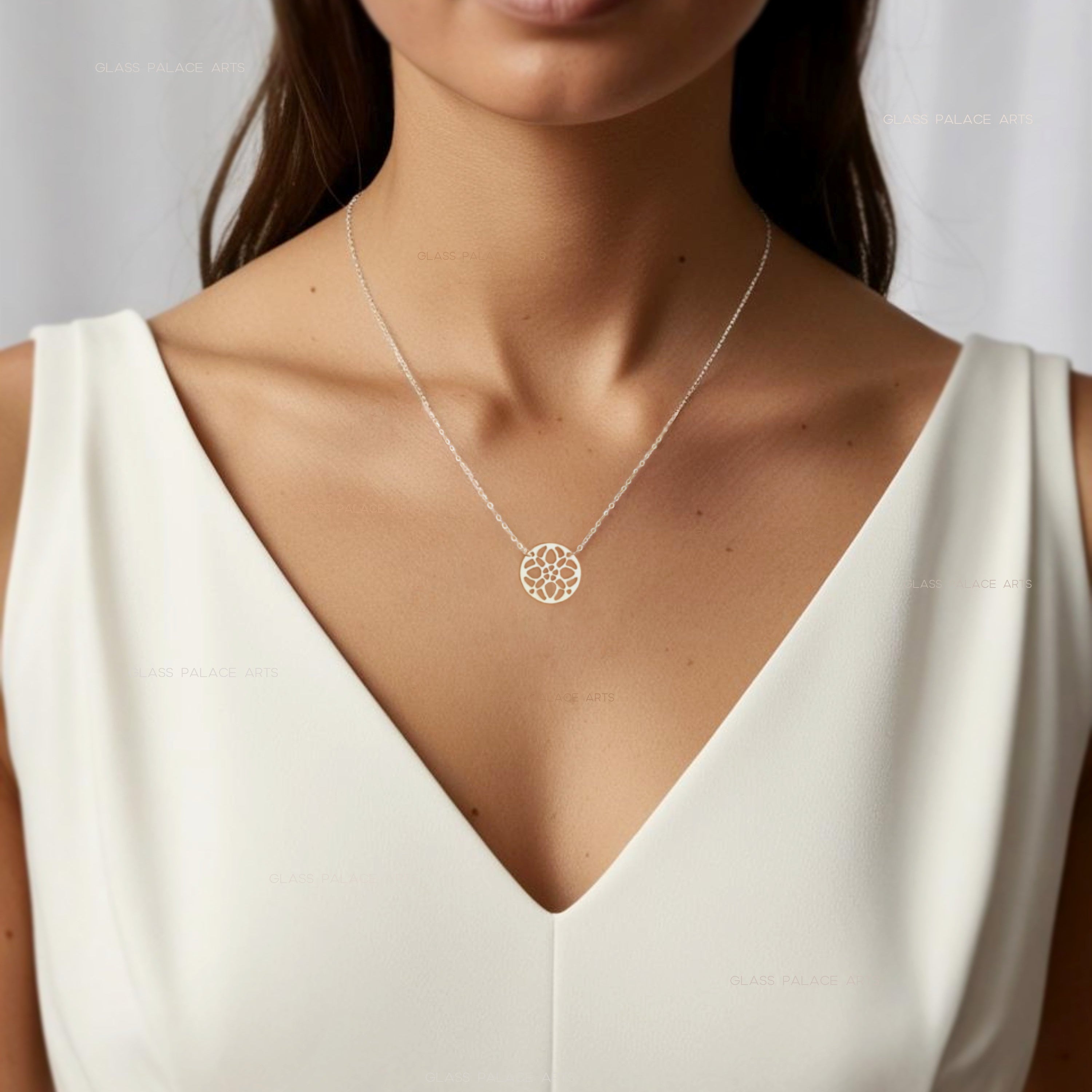 STERLING SILVER MEDALLION NECKLACE