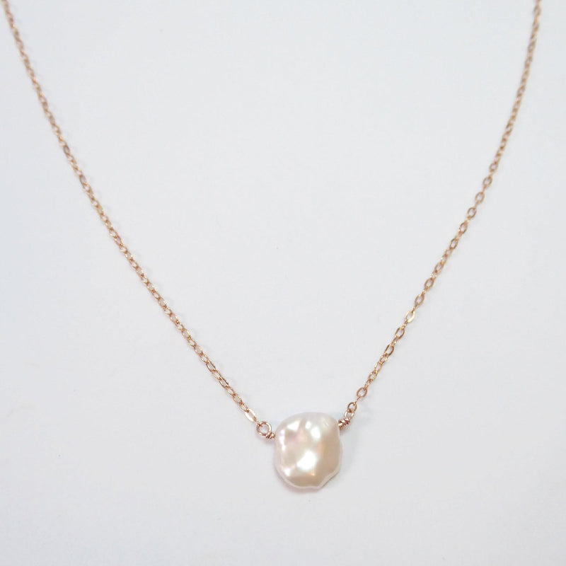 Baroque Freshwater Pearl Necklace For Women- Sterling Silver, 14k Gold or Rose Gold