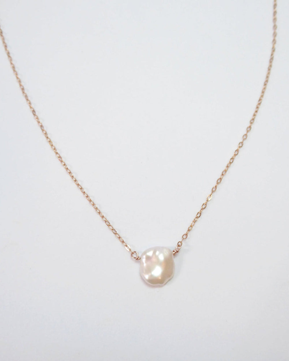 Baroque Freshwater Pearl Necklace For Women- Sterling Silver, 14k Gold or Rose Gold