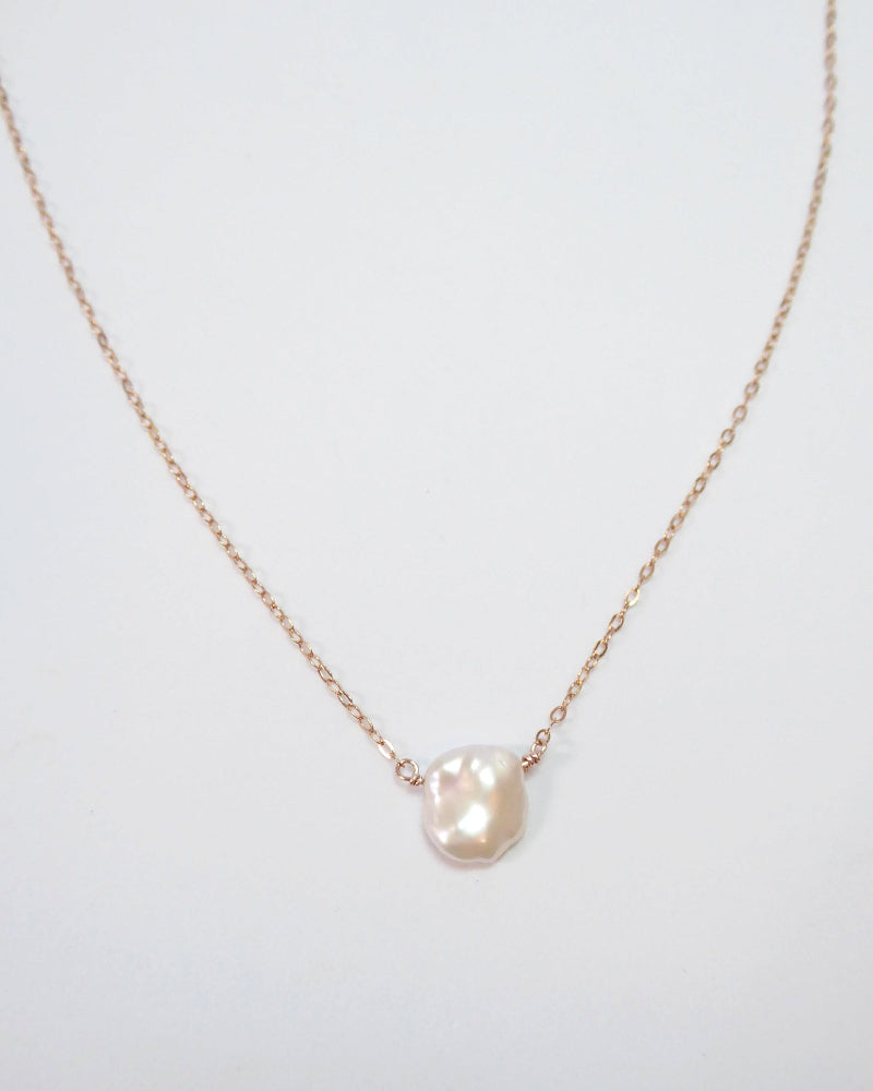 Baroque Freshwater Pearl Necklace For Women- Sterling Silver, 14k Gold or Rose Gold