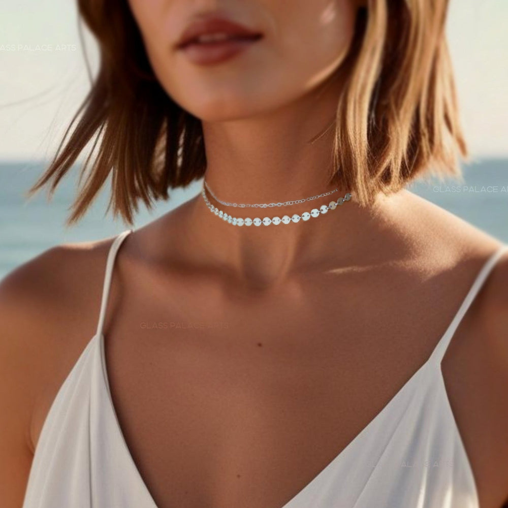 sterling silver choker set