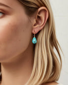 Sleeping Beauty Turquoise Teardrop Earrings