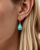 Sleeping Beauty Turquoise Teardrop Earrings