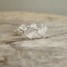 Sterling Silver Spade Earrings - Tiny Stud Post Earrings