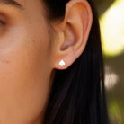 Sterling Silver Spade Earrings - Tiny Stud Post Earrings
