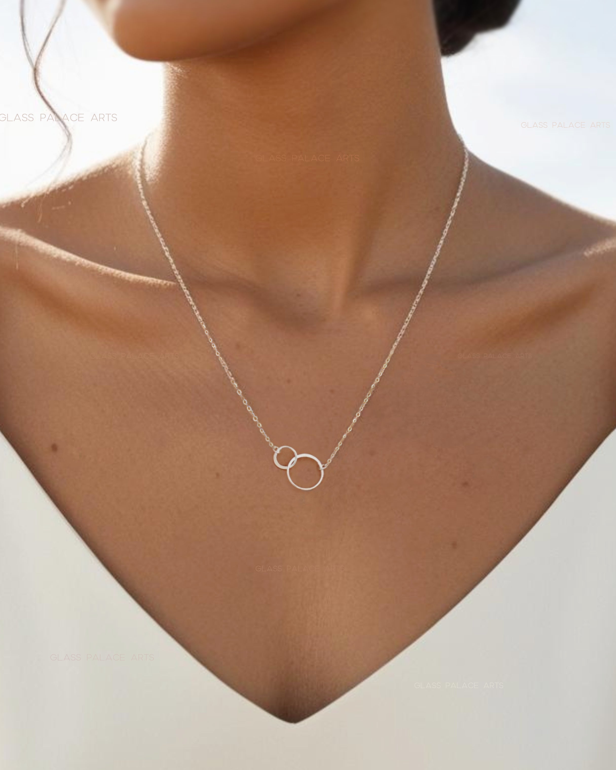 Small Sterling Silver Infinity Necklace With Interlocking Circles