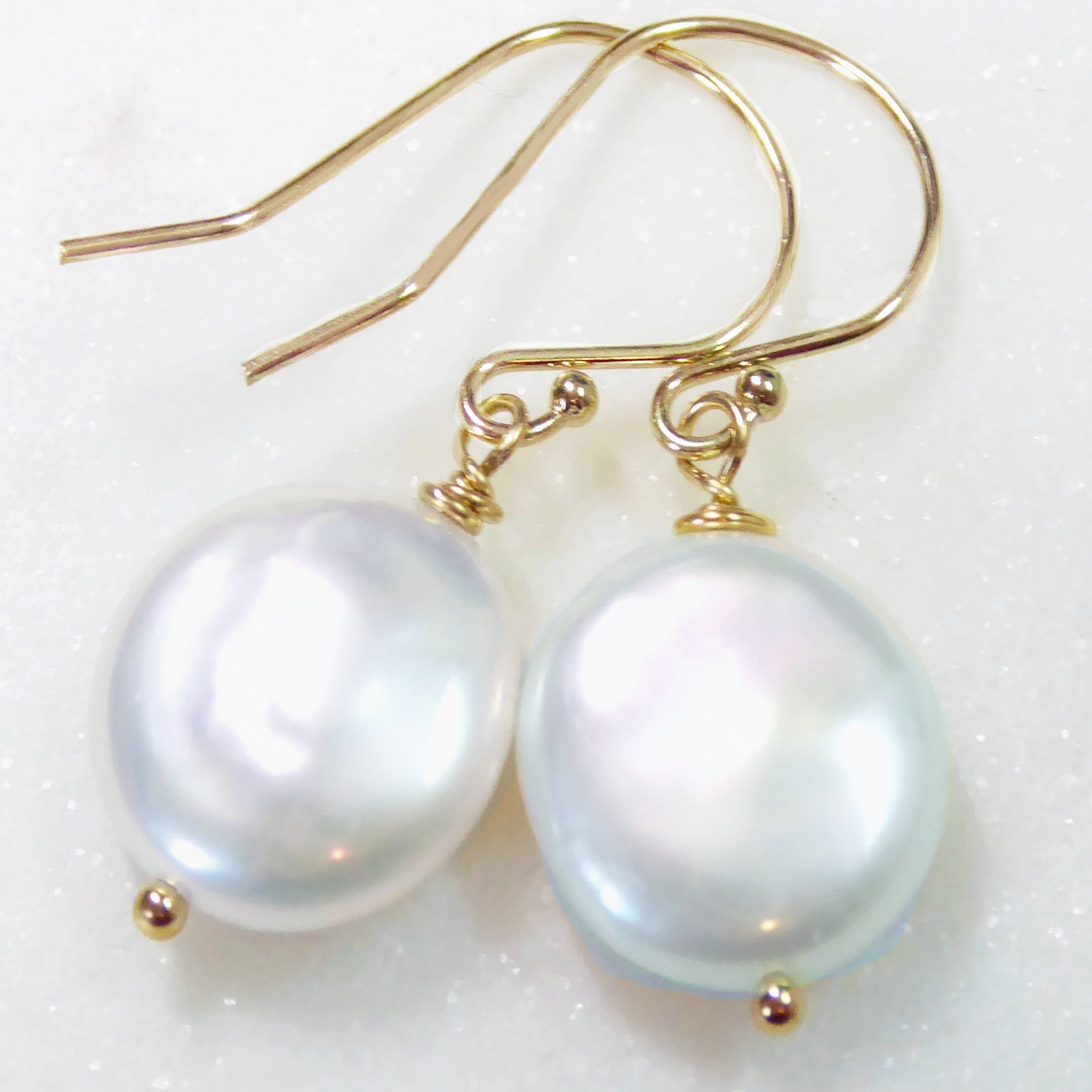 Freshwater Coin Pearl Earrings