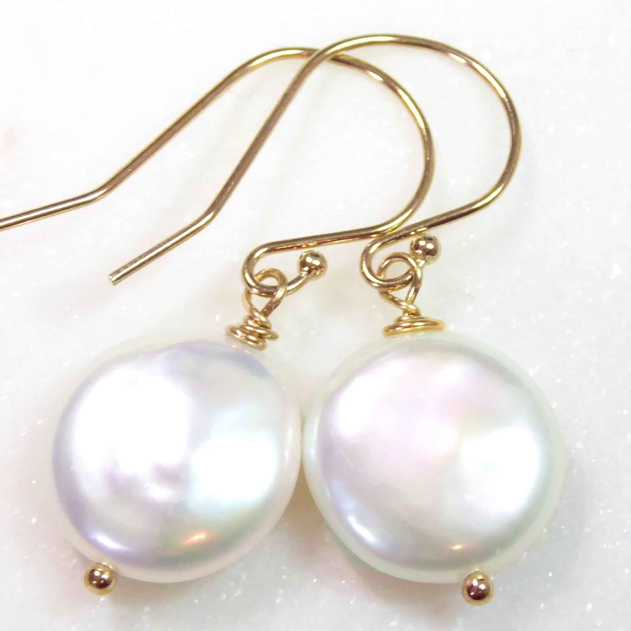 Freshwater Pearl Dangle Earrings For Women, Drop Real Pearl Earrings Wedding Gold, Silver Bridesmaid Jewelry, Sterling Silver, Rose Gold