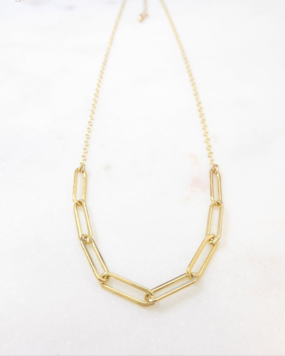 14k Gold Fill Paperclip Chain Necklace