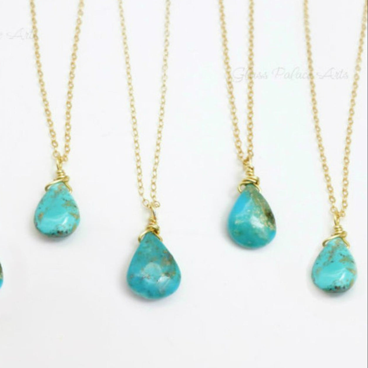 Genuine Sleeping Beauty Turquoise Teardrop Necklace