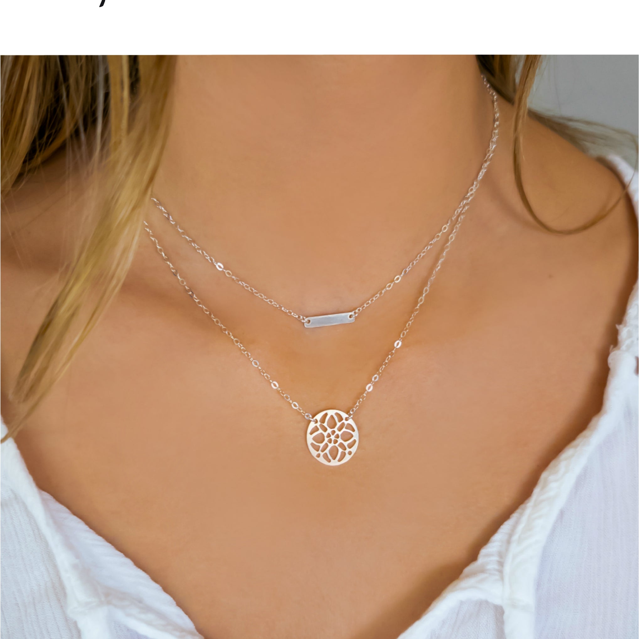 STERLING SILVER MEDALLION NECKLACE