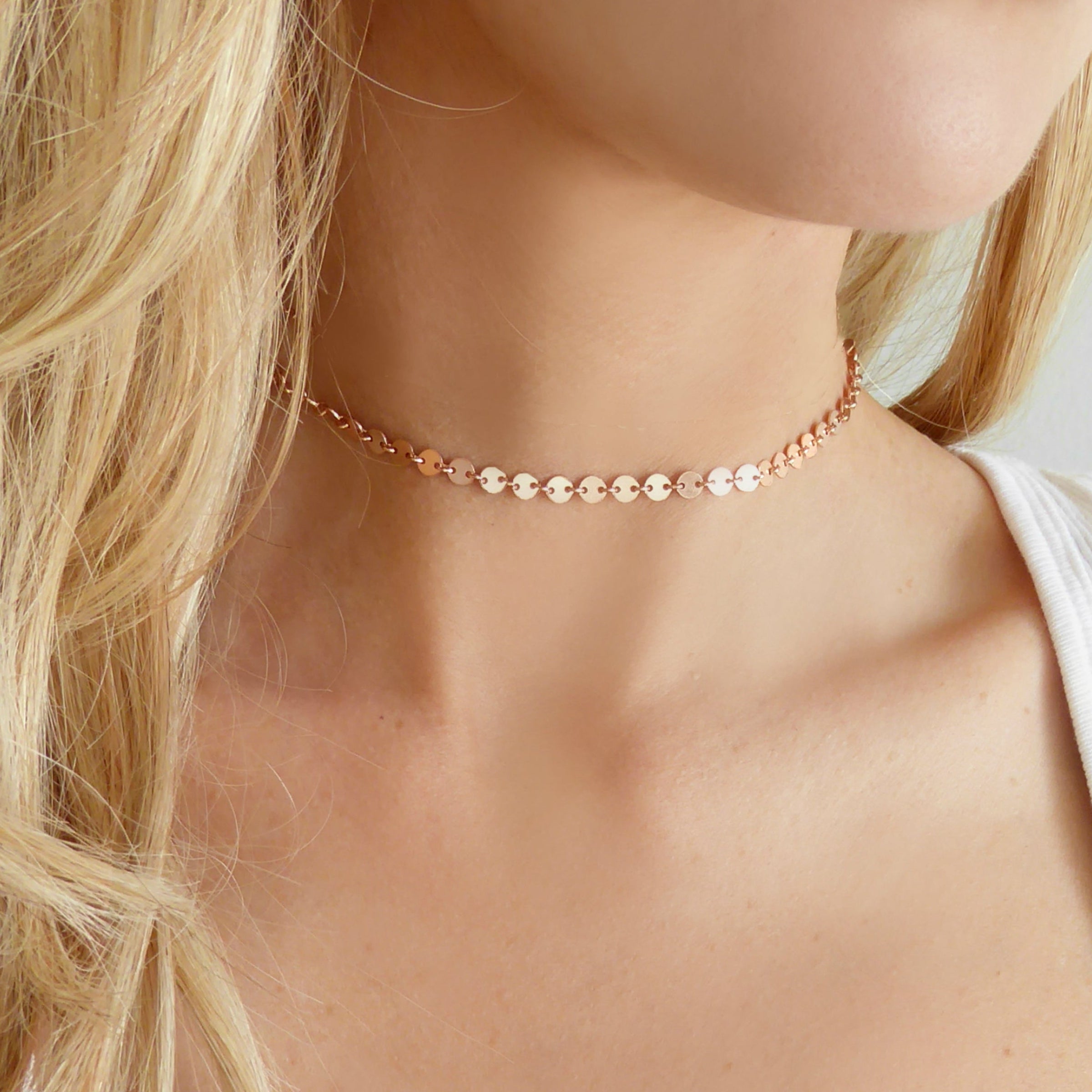 Choker Lariat Necklace Set For Women - Sterling Silver, Gold, Rose Gold