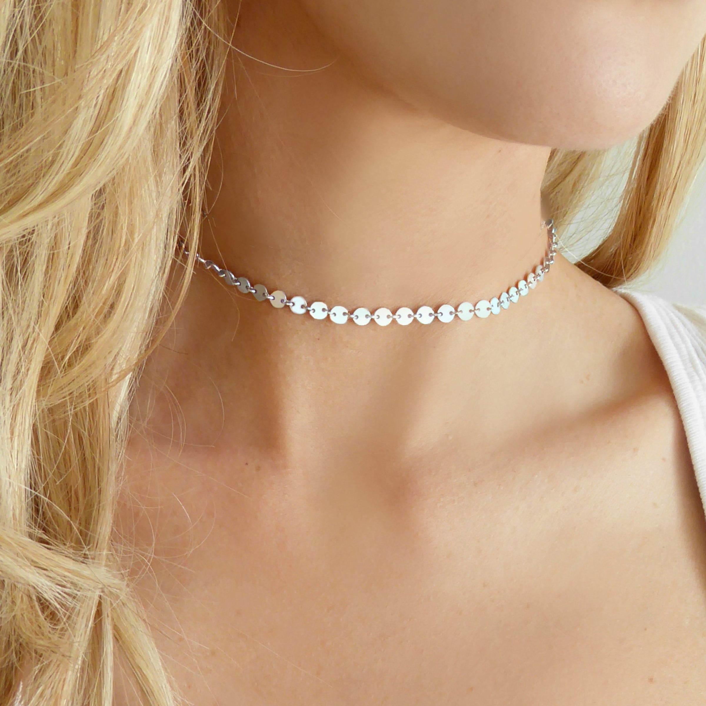 Choker Lariat Necklace Set For Women - Sterling Silver, Gold, Rose Gold