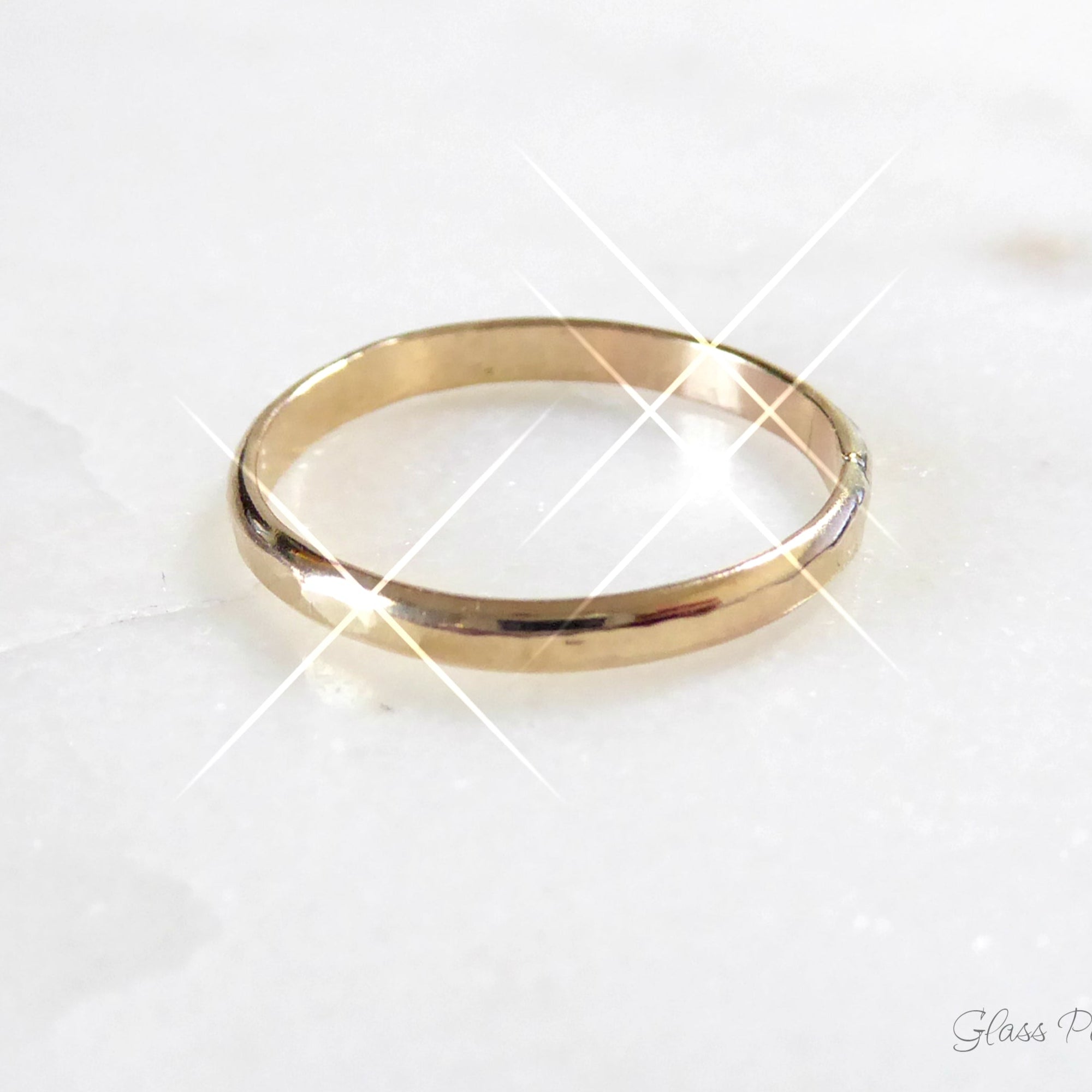 His And Hers Couples Ring Set 14k Gold Fill, Matching Wedding Bands