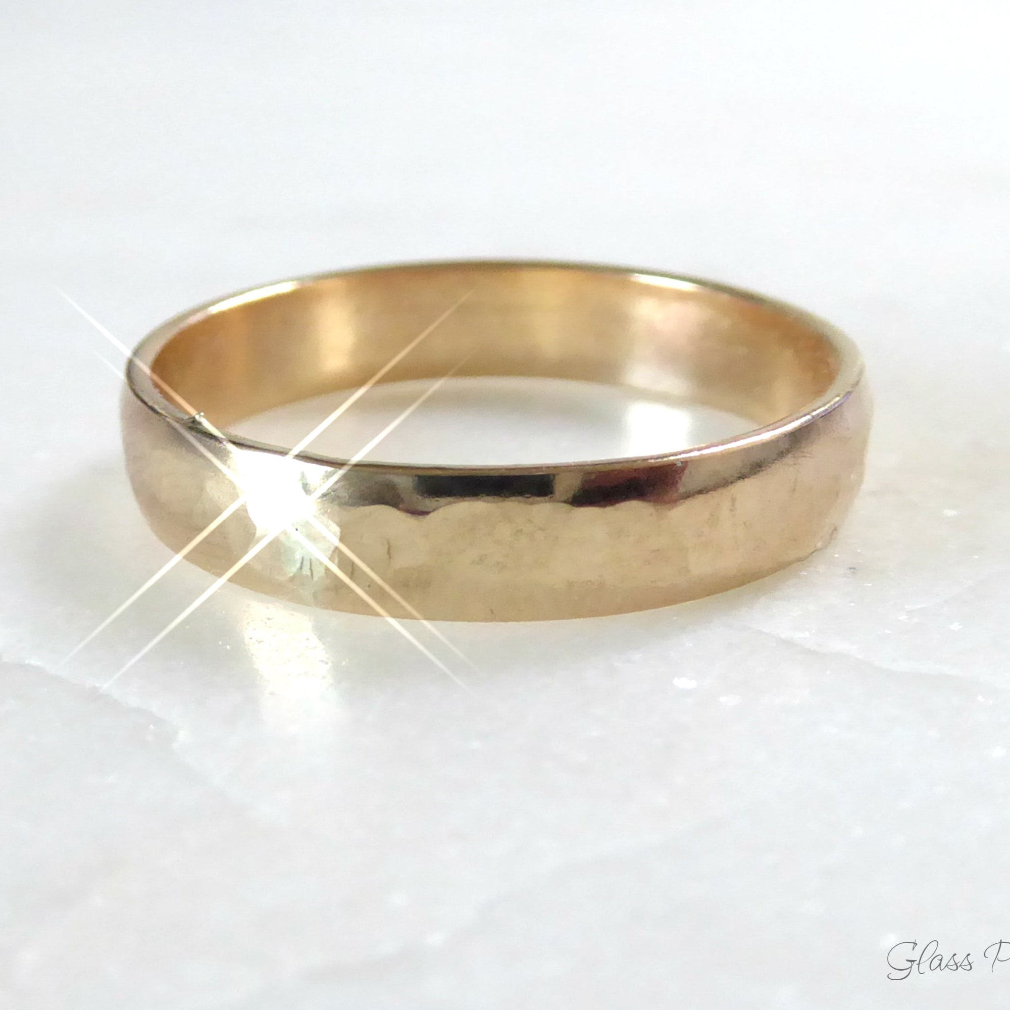 His And Hers Couples Ring Set 14k Gold Fill, Matching Wedding Bands