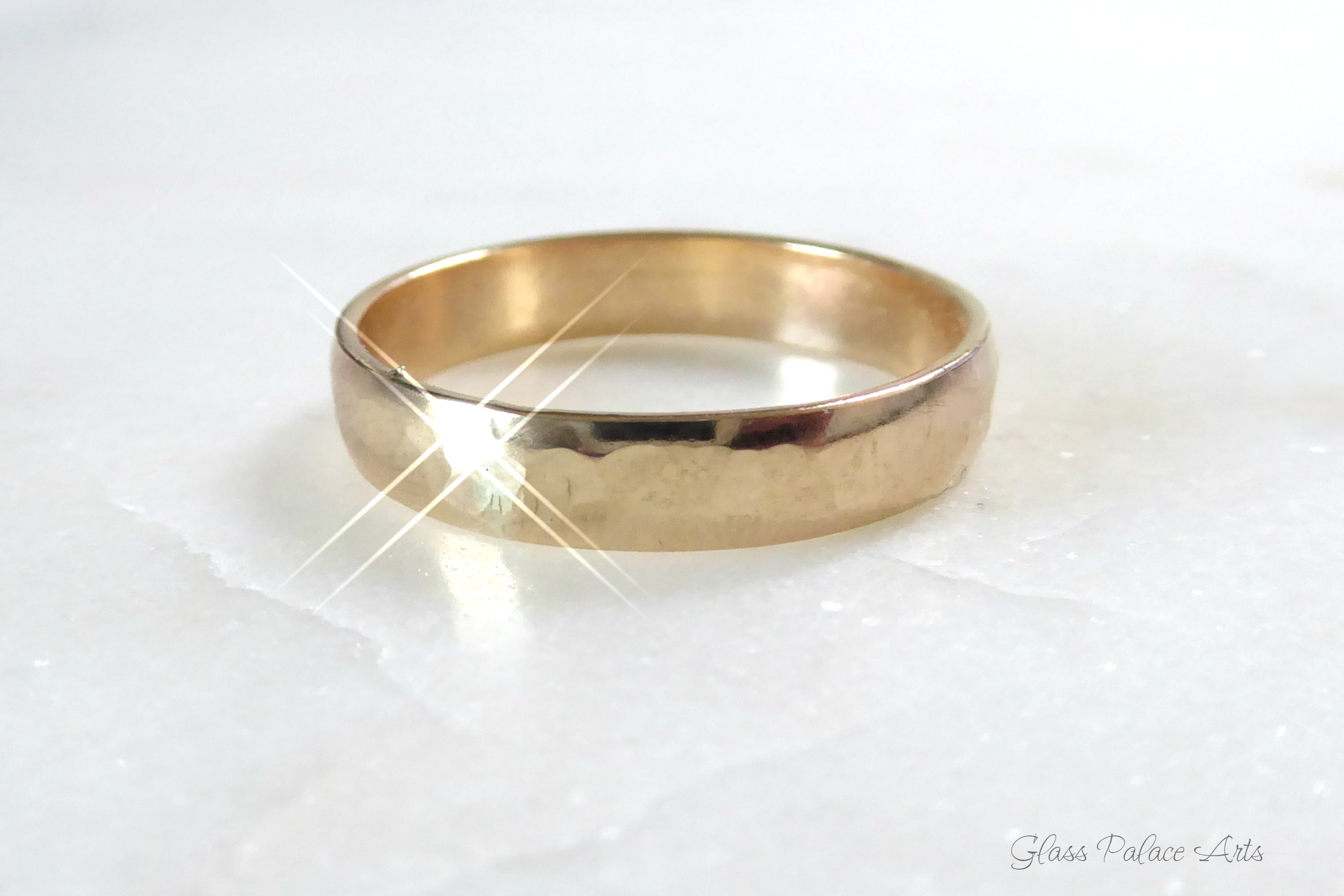 His And Hers Couples Ring Set 14k Gold Fill, Matching Wedding Bands