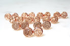 Rose Gold Drusy Stud Earrings For Women 8mm