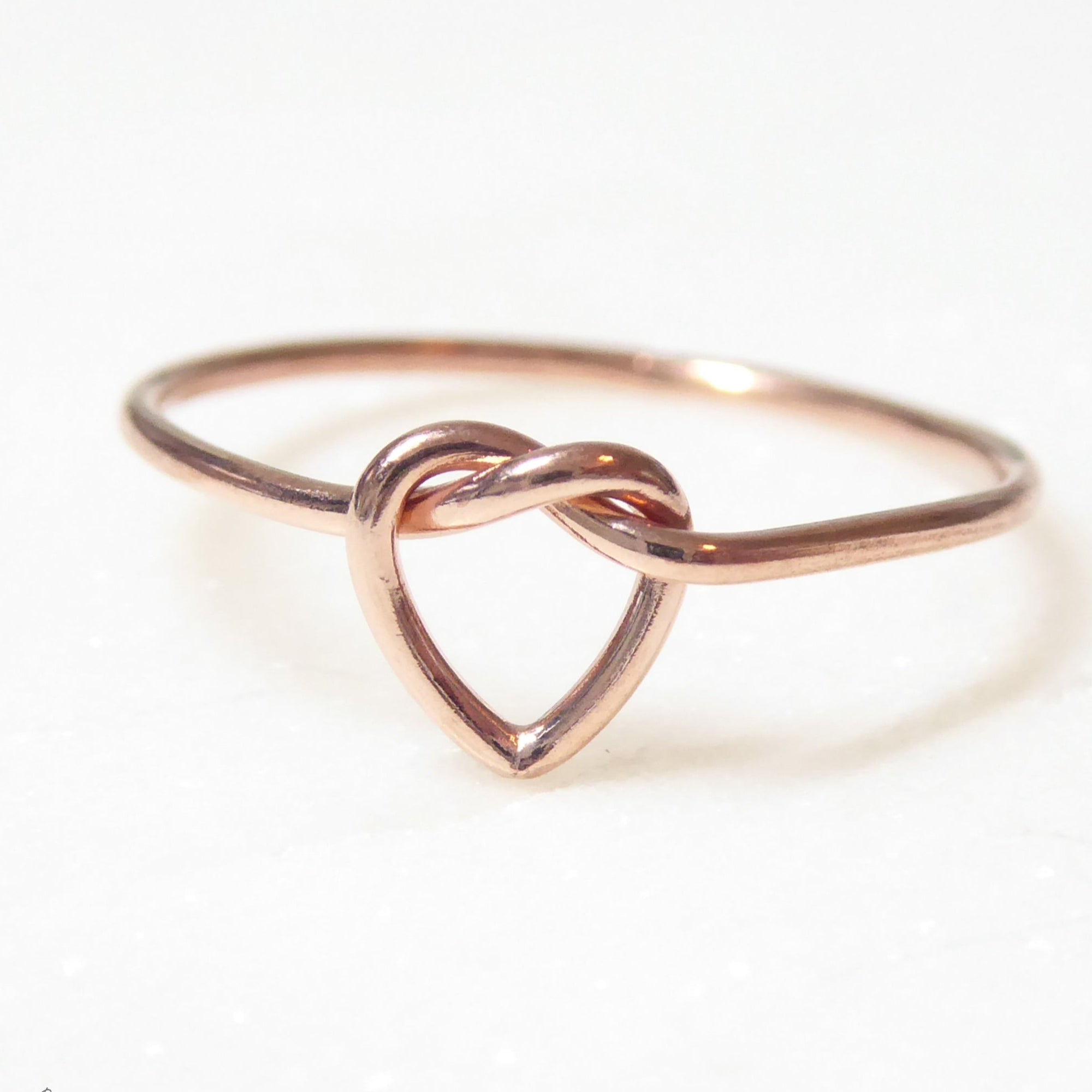 Heart Knot Ring For Women - "Tie the Knot" Sterling Silver, Rose Gold or 14k Gold Fill