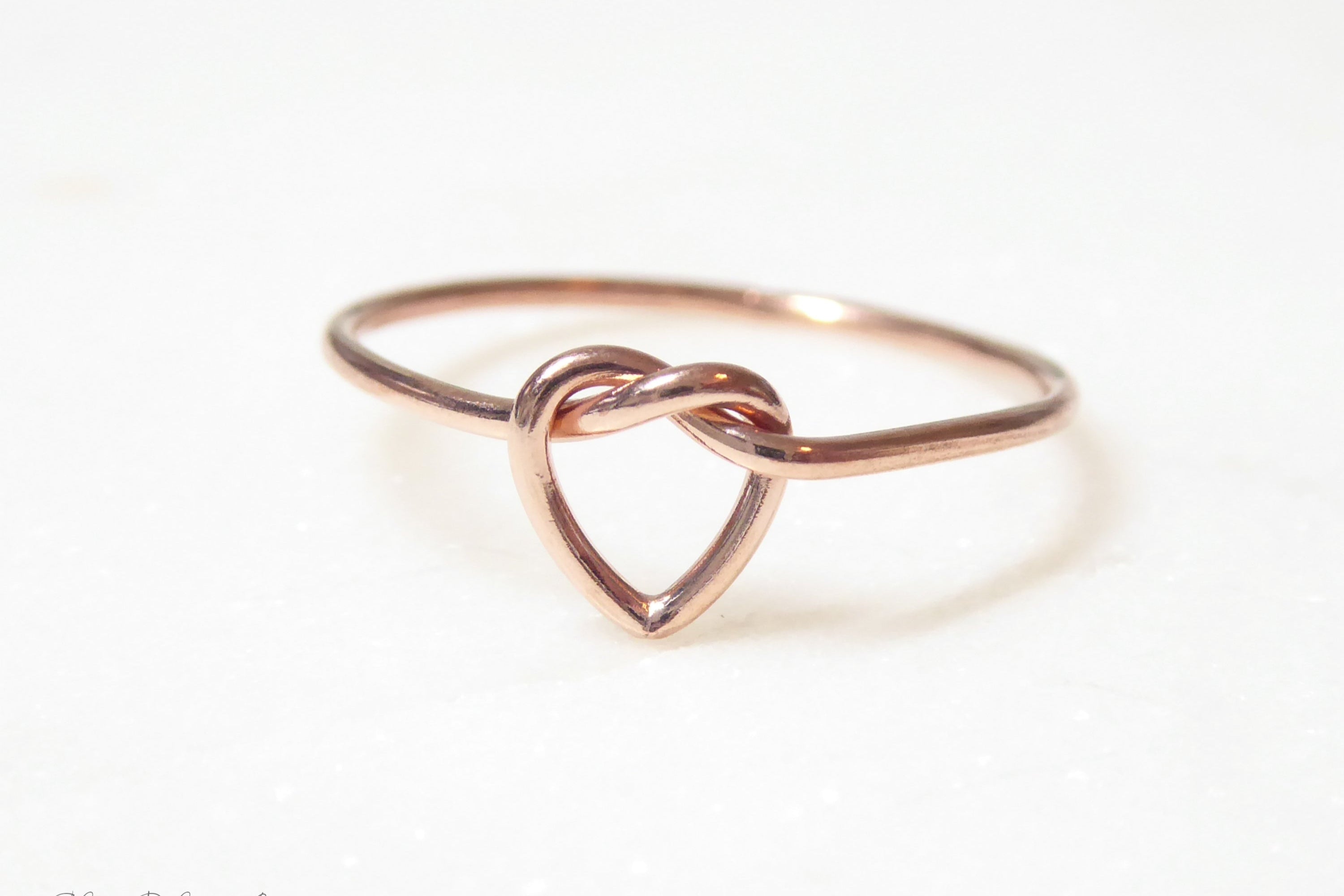 Heart Knot Ring For Women - "Tie the Knot" Sterling Silver, Rose Gold or 14k Gold Fill