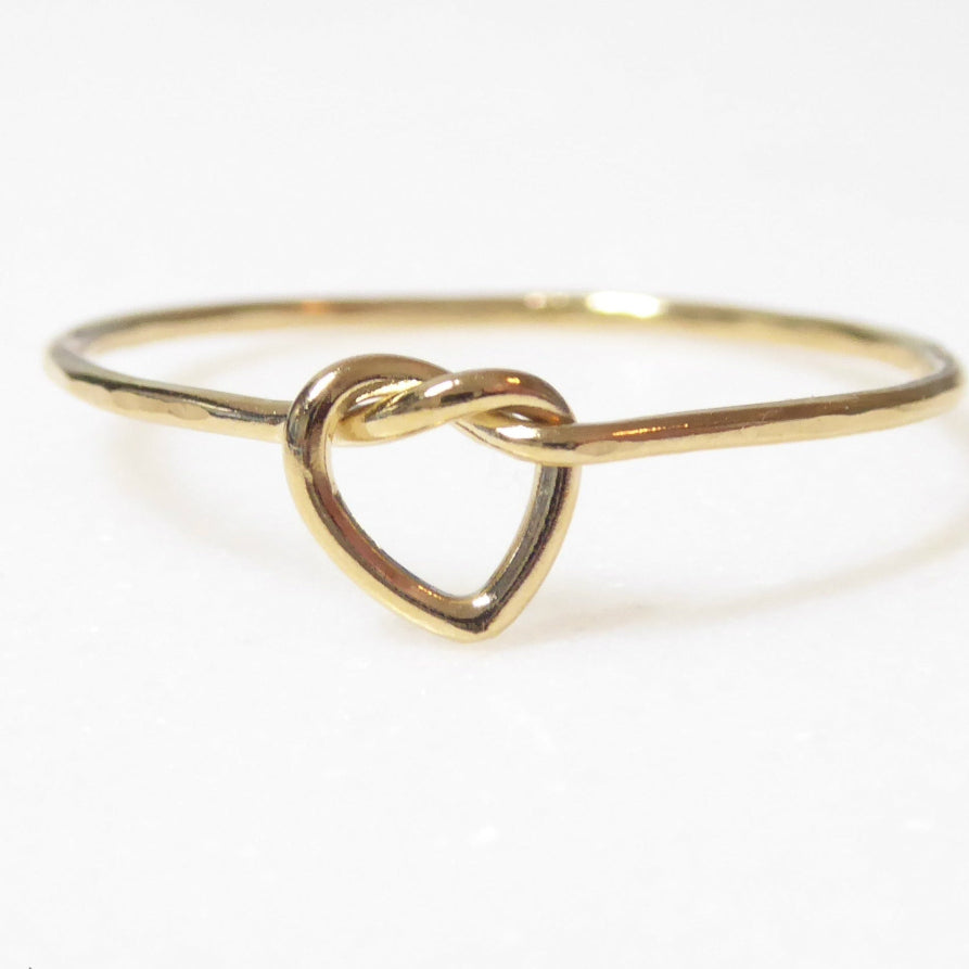 Heart Knot Ring For Women - "Tie the Knot" Sterling Silver, Rose Gold or 14k Gold Fill