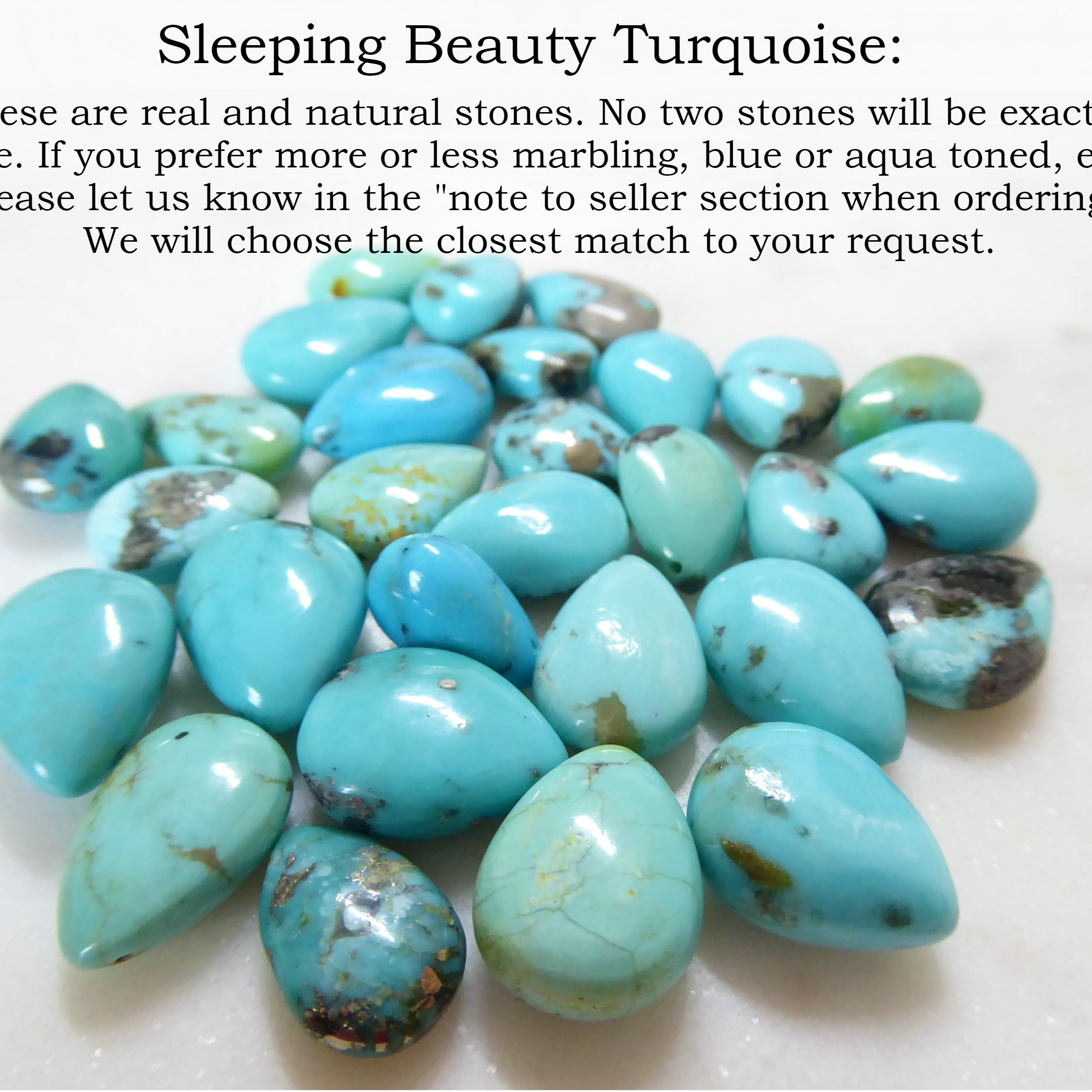 Genuine Sleeping Beauty Turquoise Teardrop Necklace