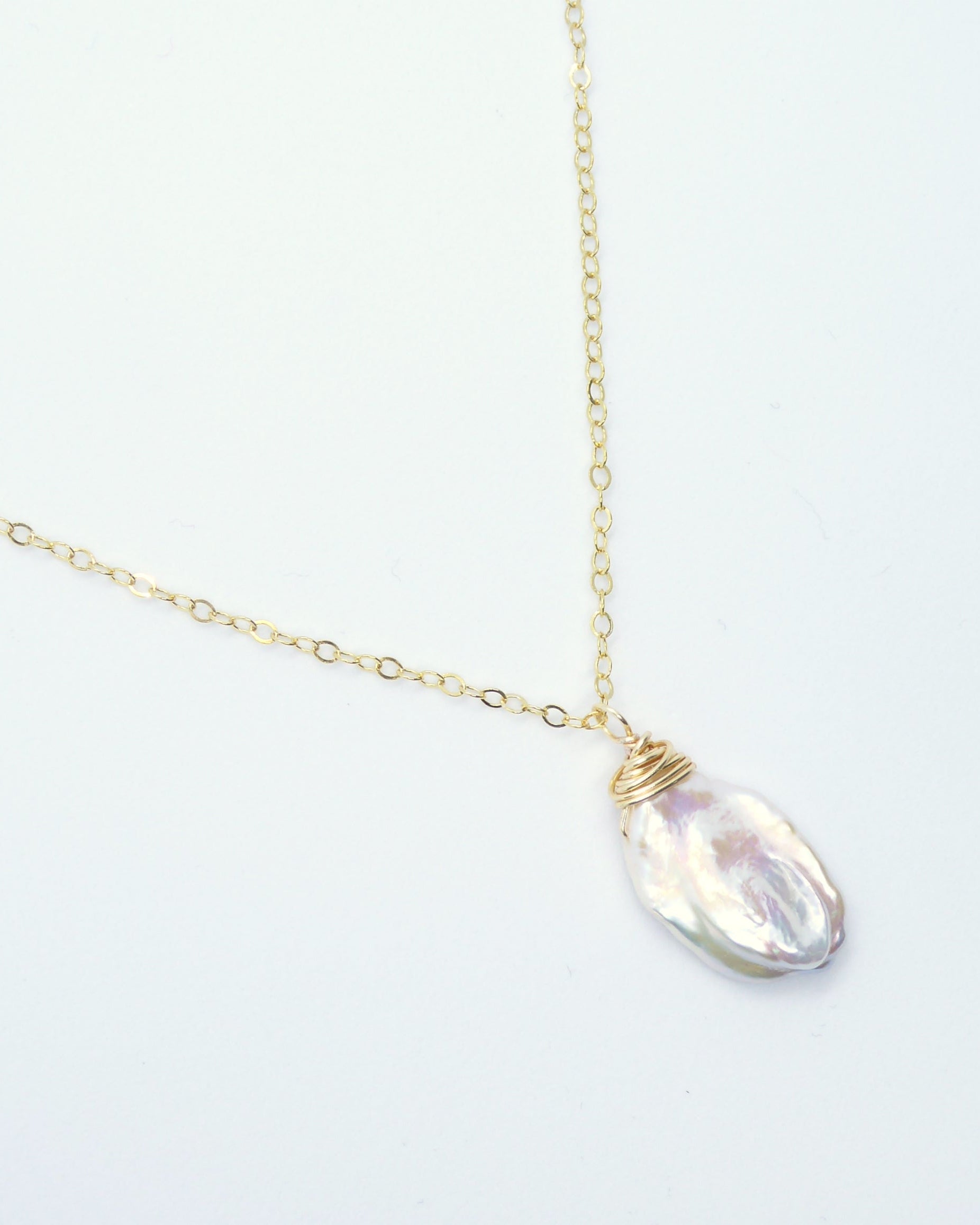 Baroque Freshwater Pearl Pendant Necklace Gold, Rose Gold Or Sterling Silver