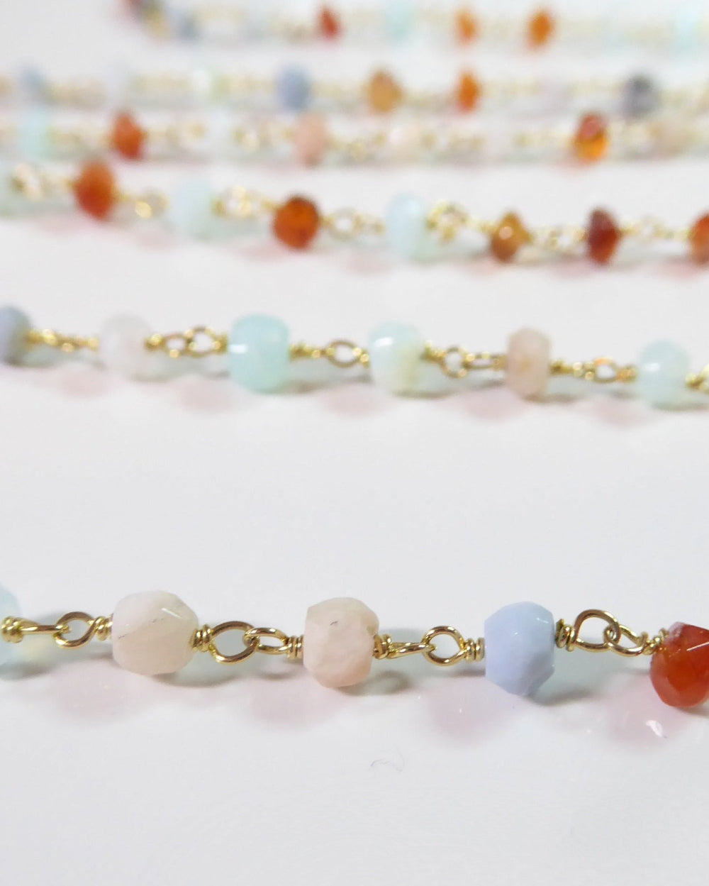 Multi Color Peruvian Opal Gemstone Choker Necklace For Women