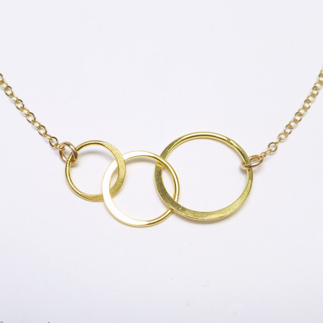 Three Interlocking Circle Infinity Necklace For Women