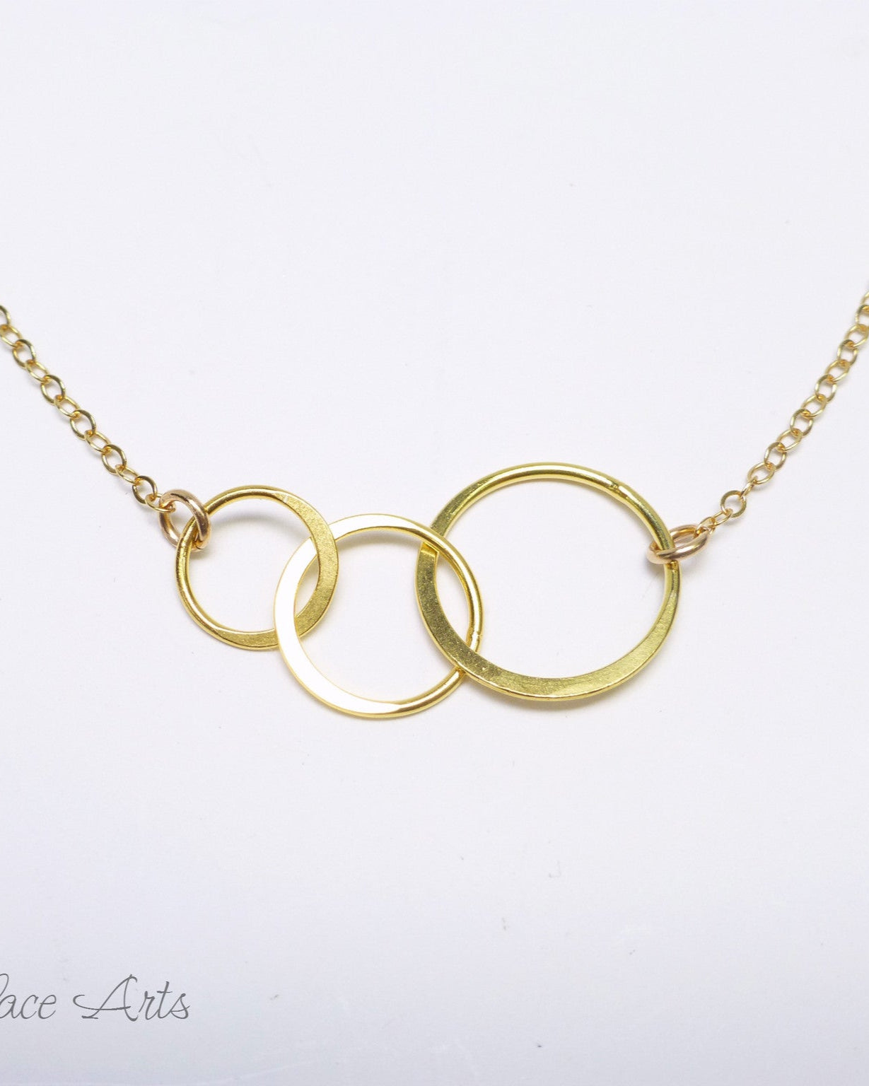 Three Interlocking Circle Infinity Necklace For Women