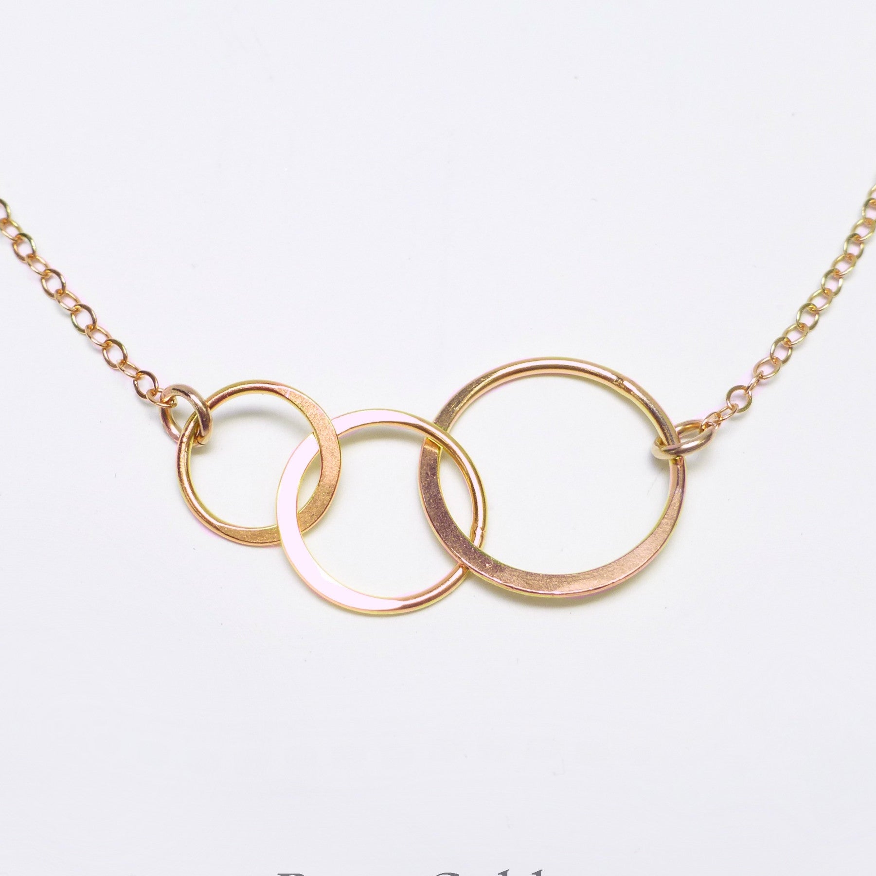 Three Interlocking Circle Infinity Necklace For Women