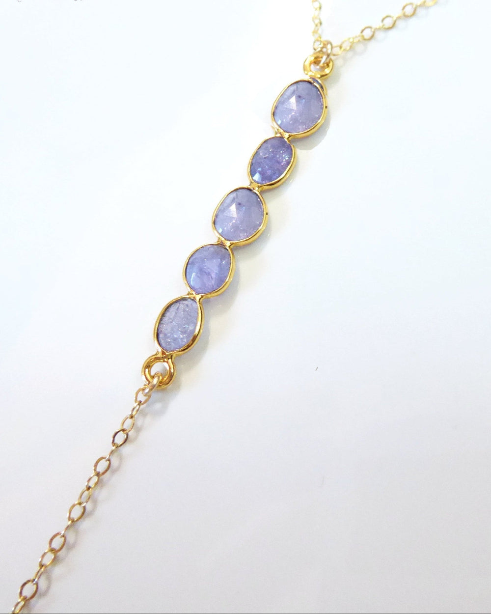 Tanzanite Pendant Lariat Necklace For Women