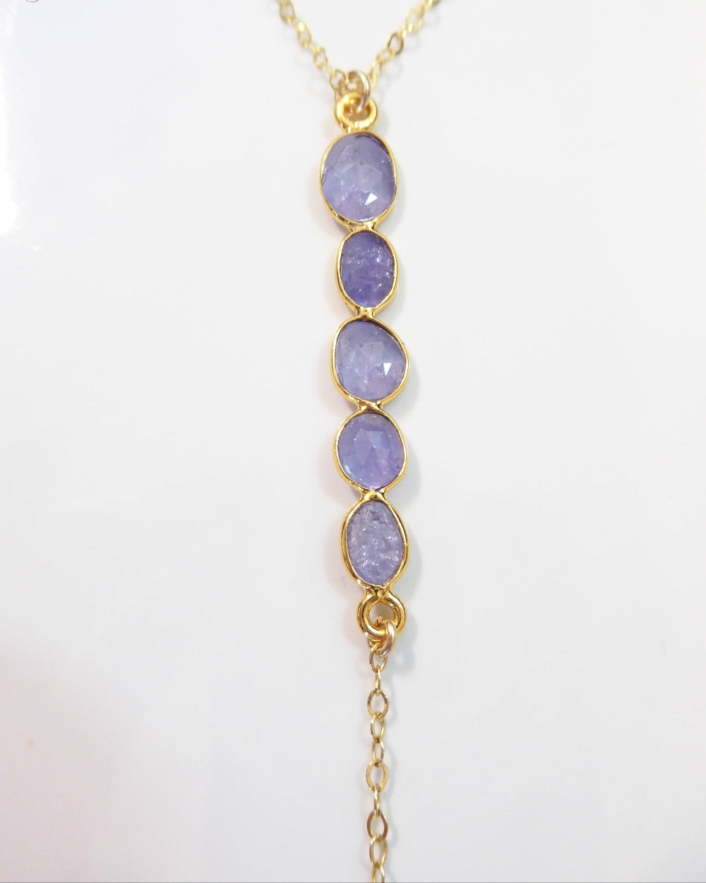 Tanzanite Pendant Lariat Necklace For Women