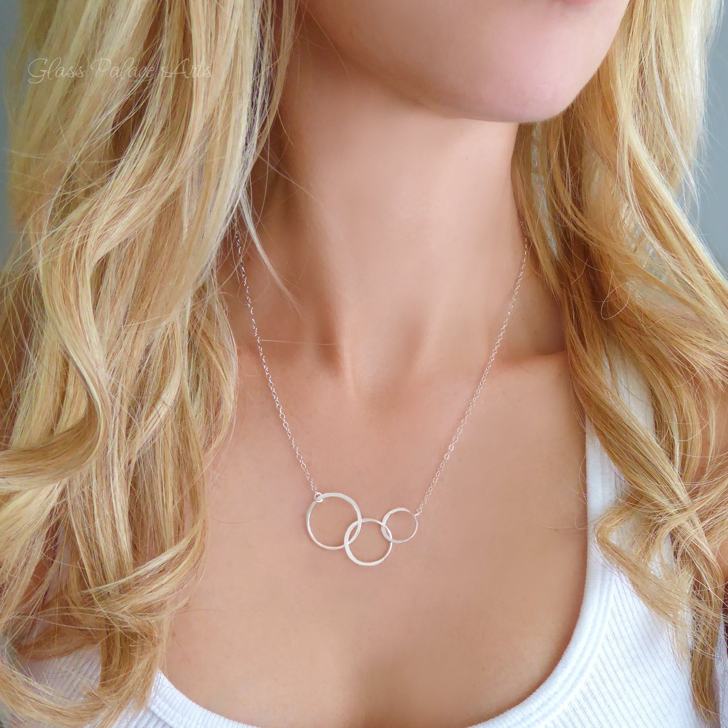 Three Circle Infinity Necklace For Women