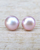 Freshwater Pearl Champagne Pink Stud Earrings