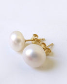 Freshwater Pearl Stud Earrings For Women - 14k Gold Fill