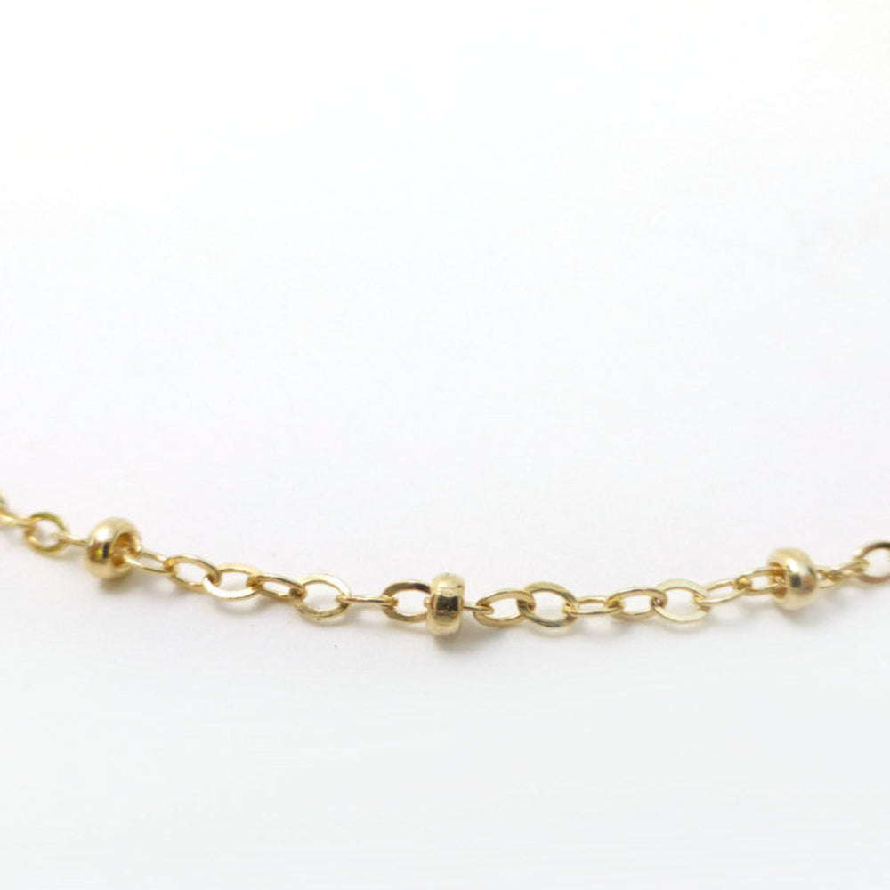 Gold Dotted Satellite Chain Necklace For Women