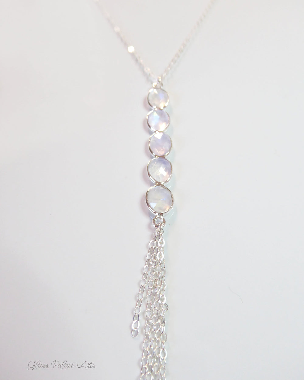 Moonstone Necklace With Gemstone Pendant Drop - 14k Gold Fill or Sterling Silver