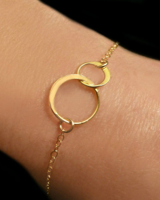 Sterling Silver Infinity Bracelet With Tiny Eternity Circles