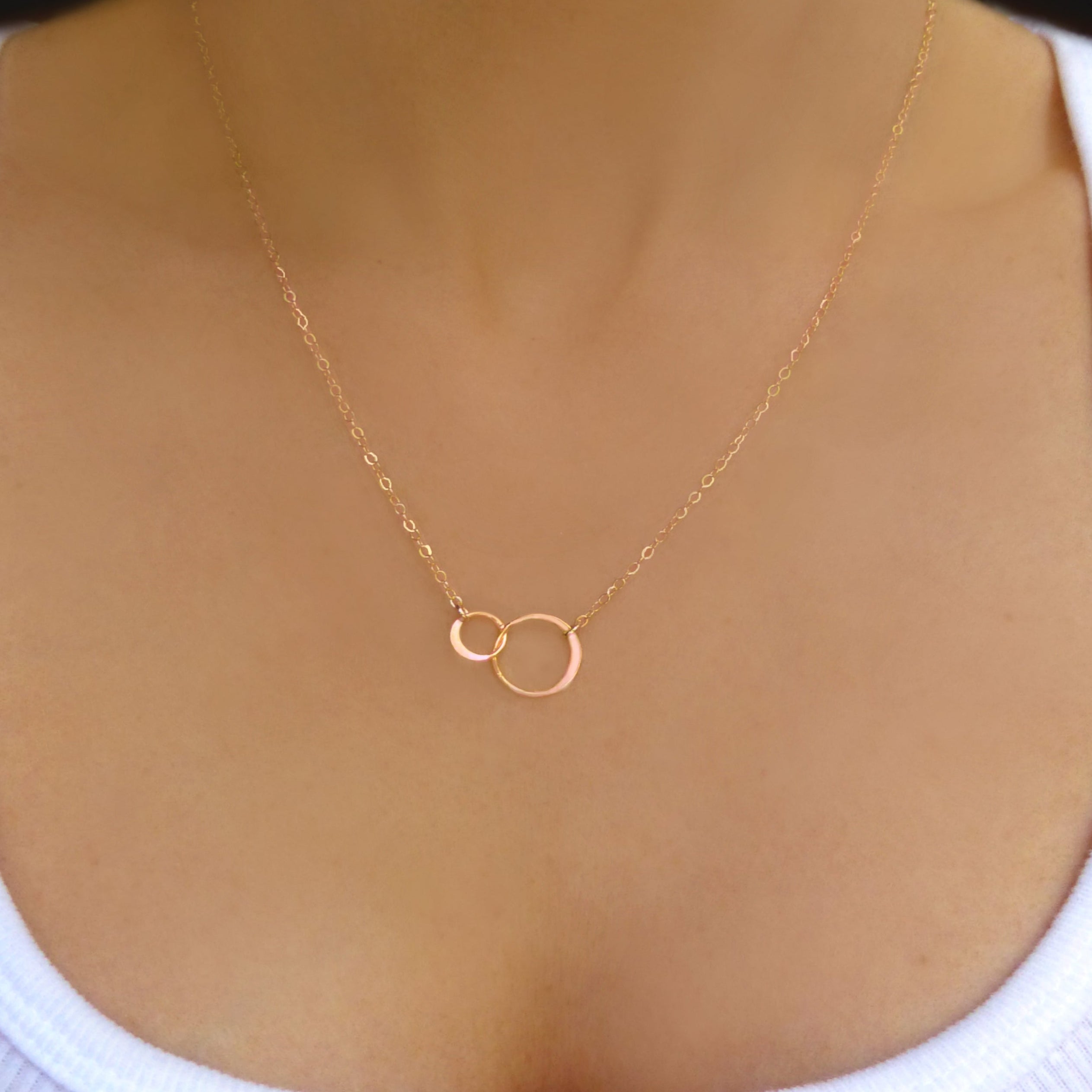 Small Sterling Silver Infinity Necklace With Interlocking Circles