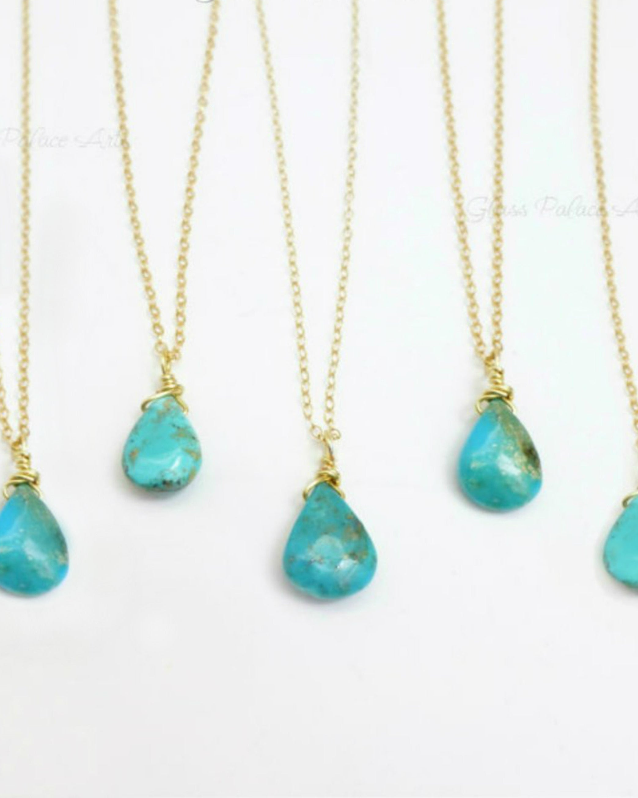 Sleeping Beauty Turquoise Multi Strand Necklace - Sterling Silver or 14k Gold Fill