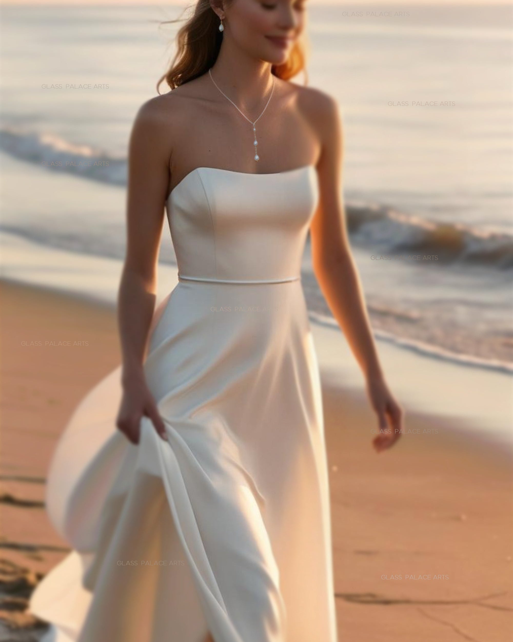 Freshwater Pearl Teardrop Necklace With Three Dainty Pearls