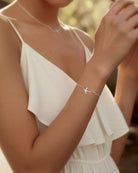 Sterling Silver Flying Bird Bracelet With Small Dove