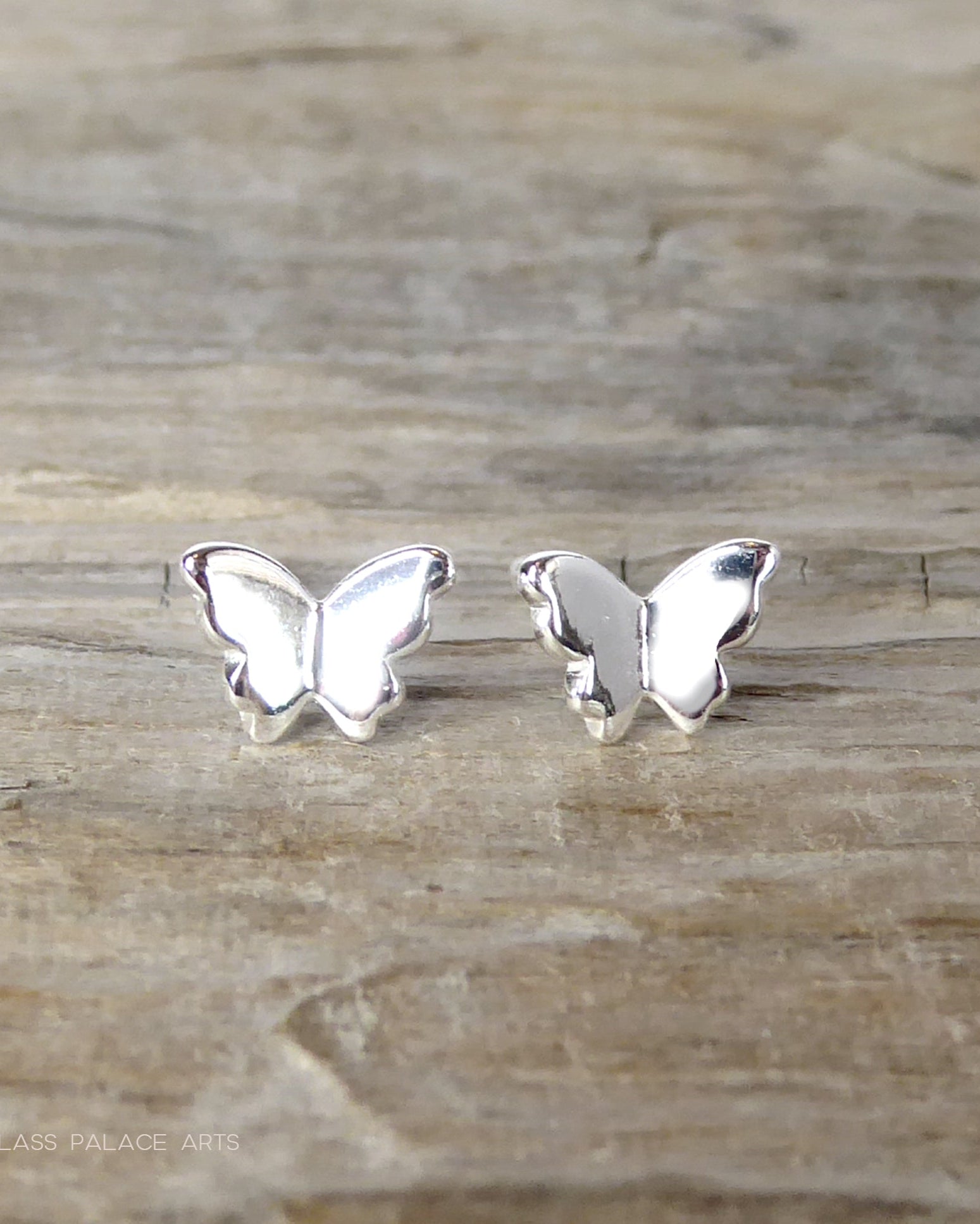 sterling silver butterfly stud earrings