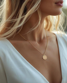 Gold Flower Medallion Necklace – Layering Necklace With Dainty Floral Pendant