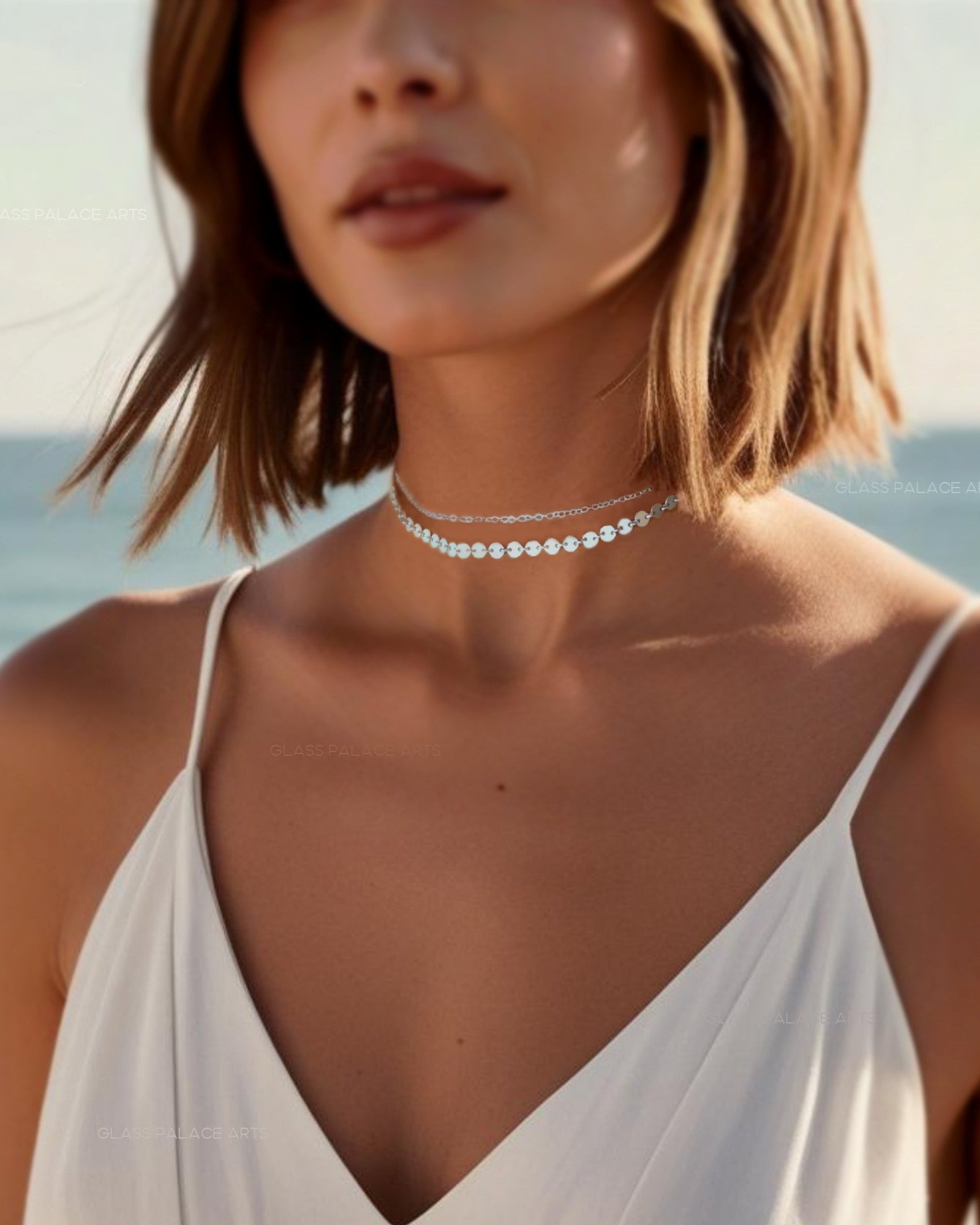 sterling silver choker set