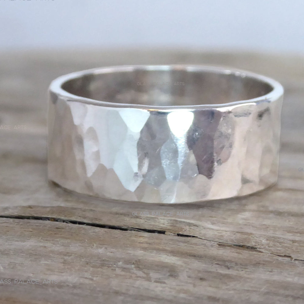 Thick Sterling Silver Wedding Band, 8mm Wedding Ring For Him Or Her - Unisex
